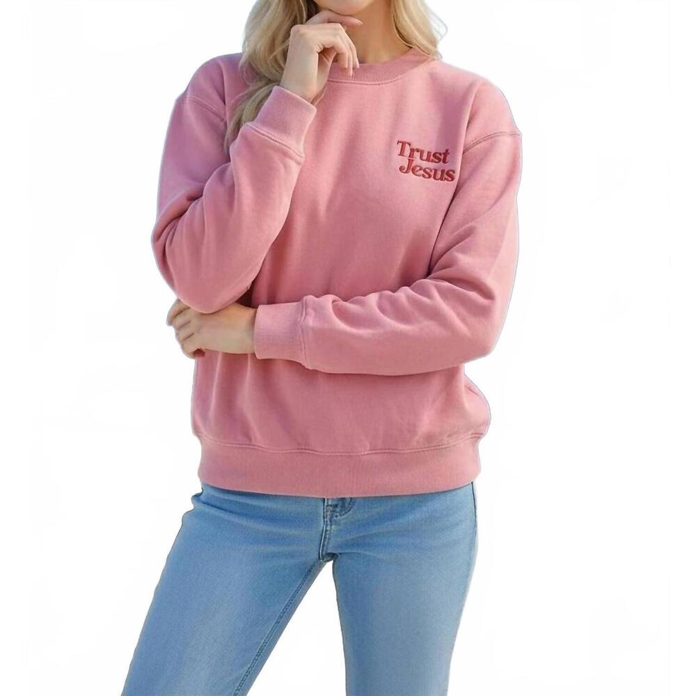 NEW TRES BIEN way crewneck sweatshirt in blossom